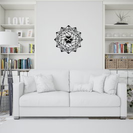 Wallity Enzoclock - S015 Reloj de pared decorativo de metal negro